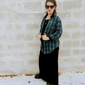 Vintage 90s Quizz New York Plaid Button-up